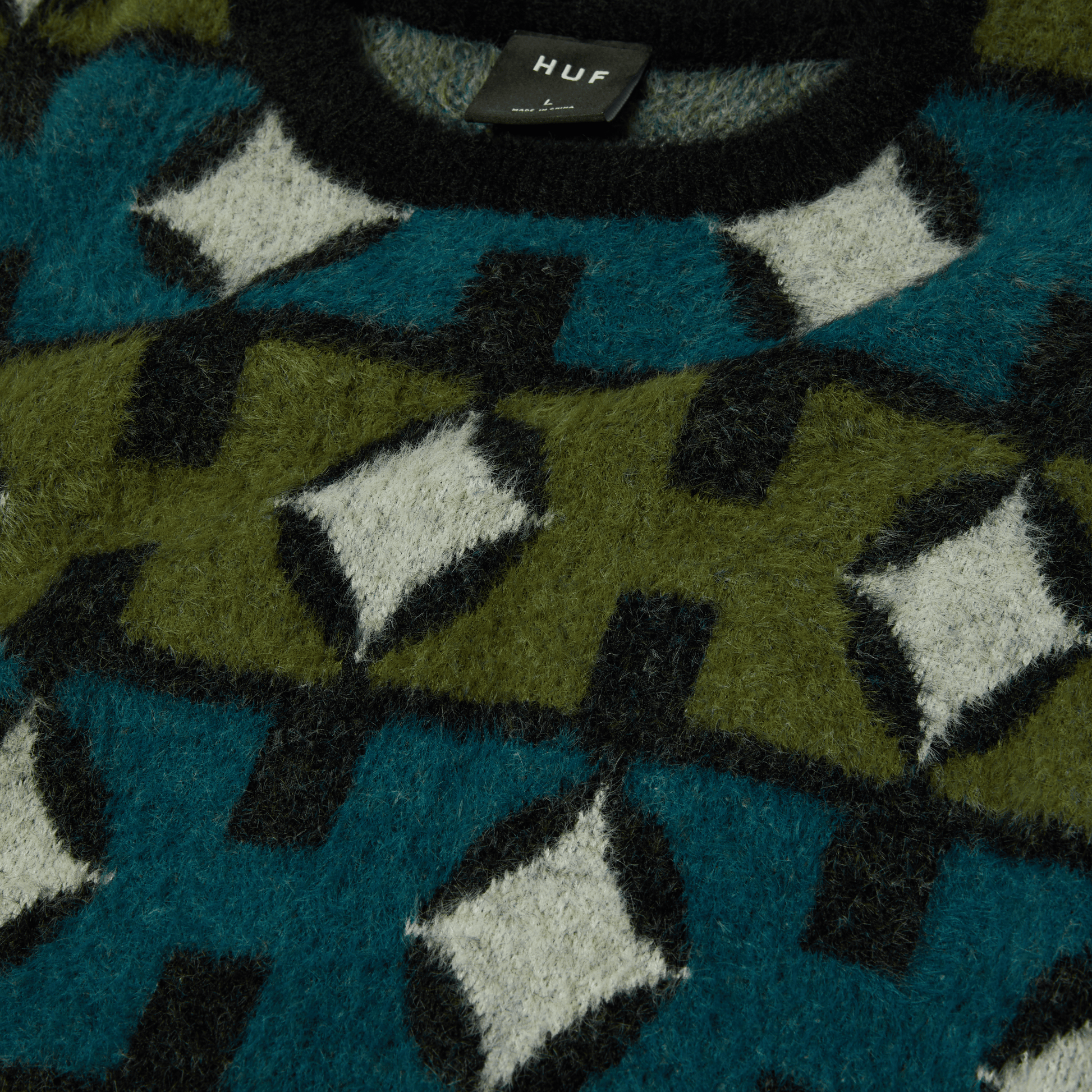 Huf Space Age Crewneck Sweater Pine
