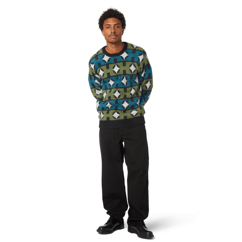 Huf Space Age Crewneck Sweater Pine