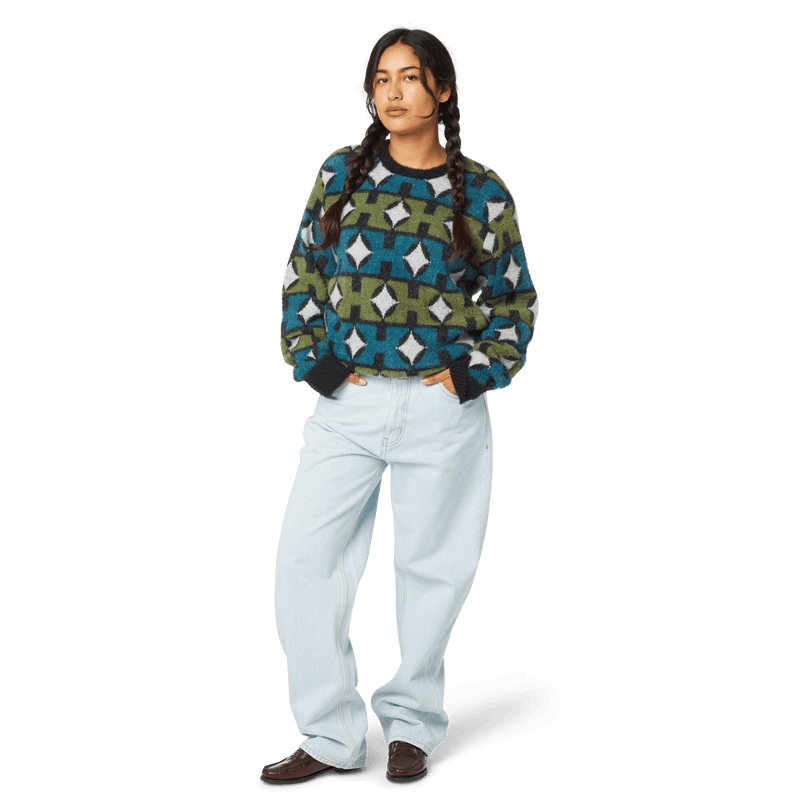 Huf Space Age Crewneck Sweater Pine