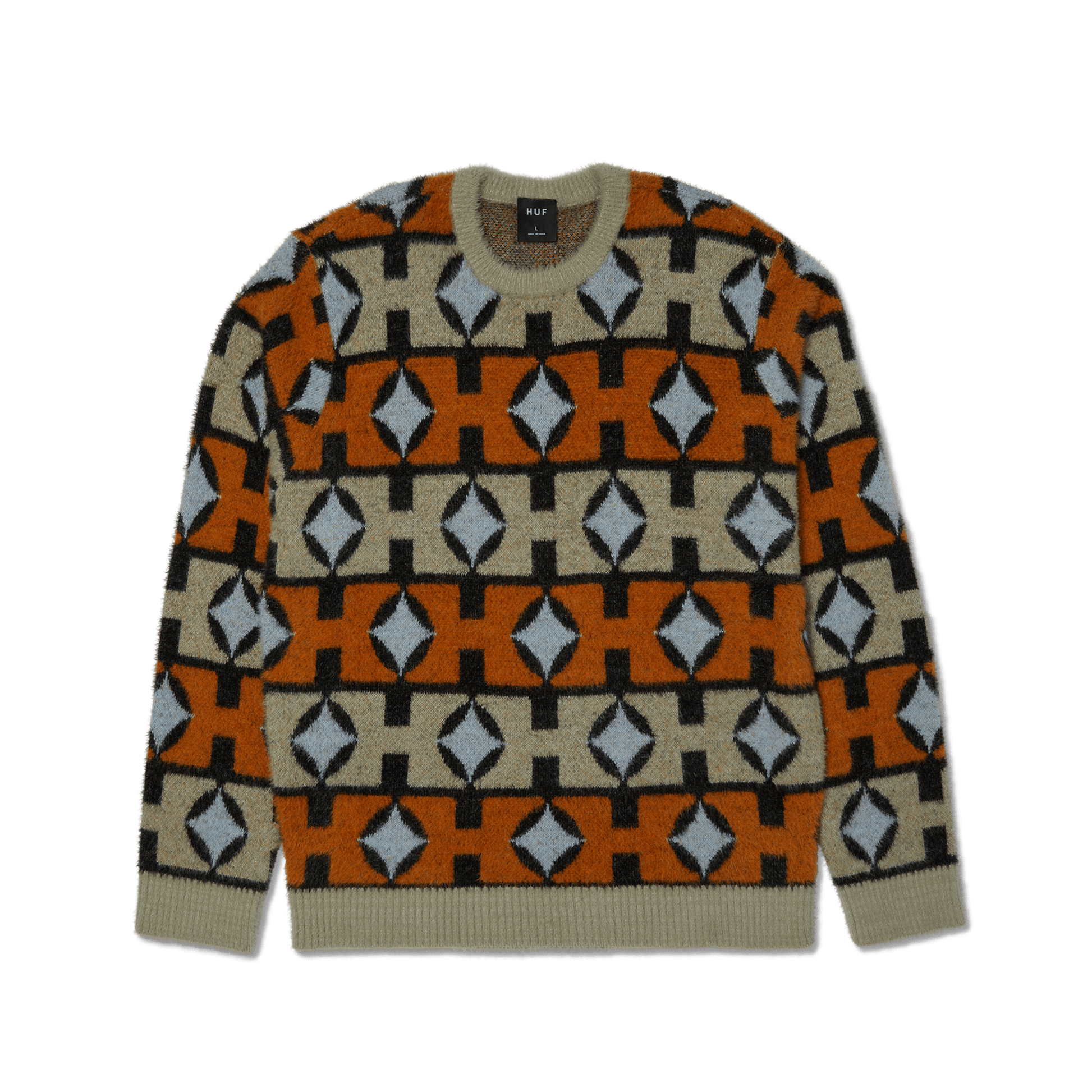 Huf Space Age Crewneck Sweater Sunset