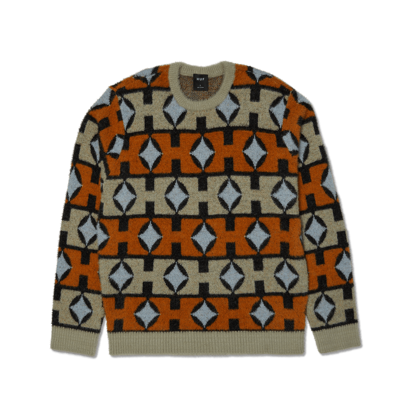 Huf Space Age Crewneck Sweater Sunset