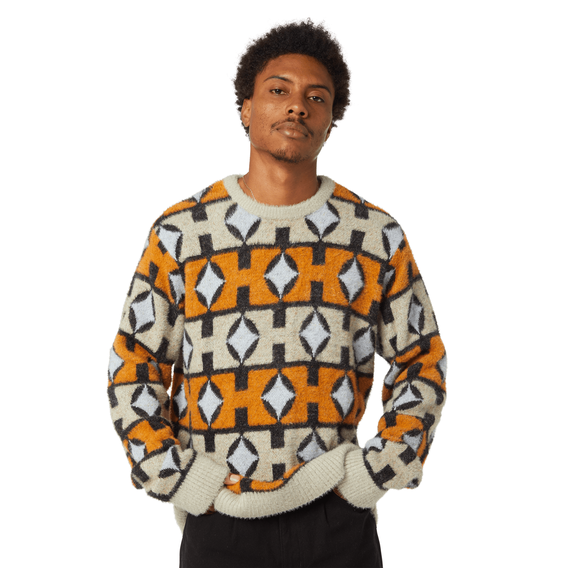 Huf Space Age Crewneck Sweater Sunset