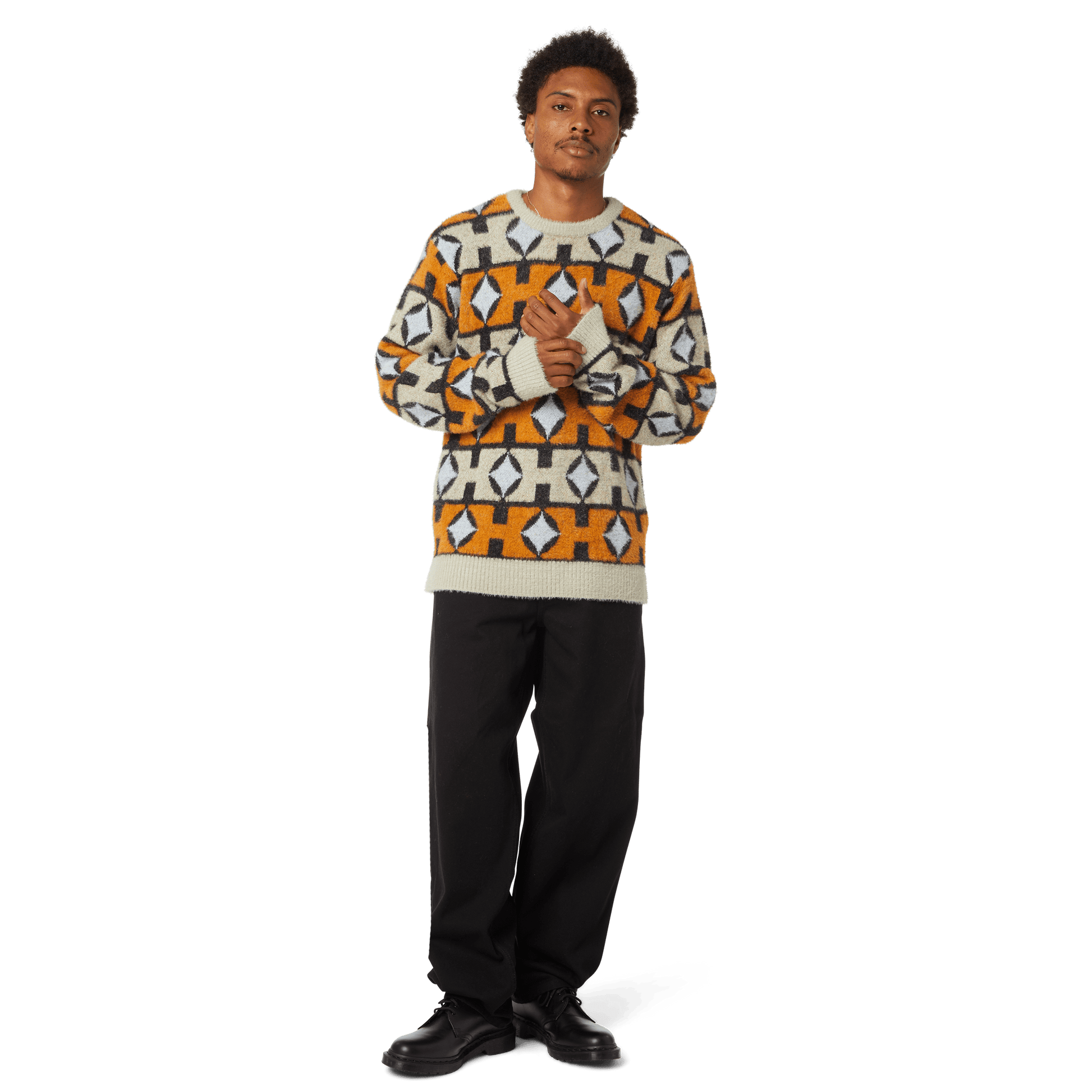 Huf Space Age Crewneck Sweater Sunset