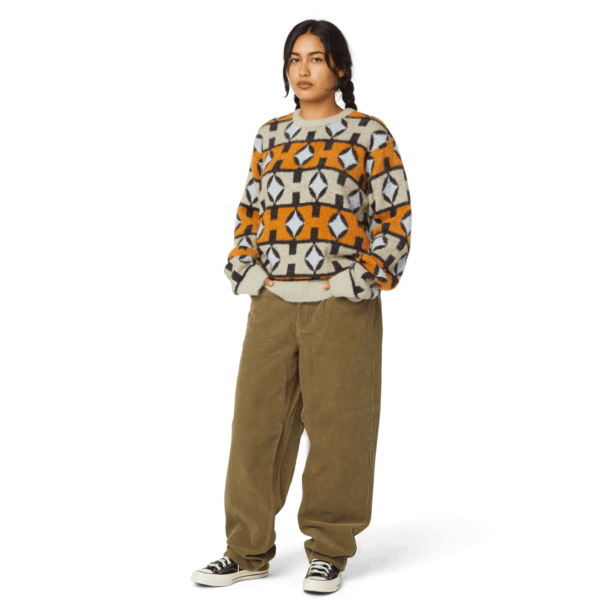 Huf Space Age Crewneck Sweater Sunset