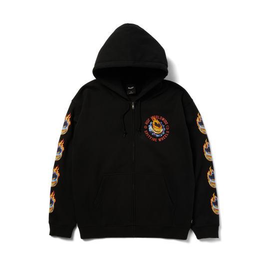 Huf Huf X Spitfire Chrome Head Full-Zip Hoodie Black