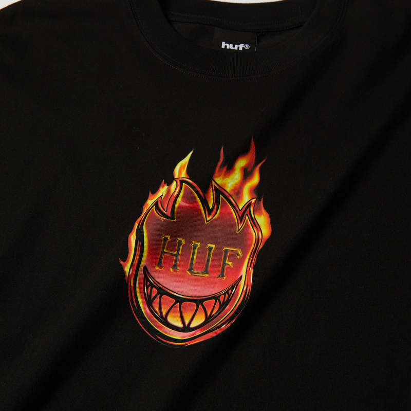 Huf Huf X Spitfire Flame Galaxies T-Shirt Black