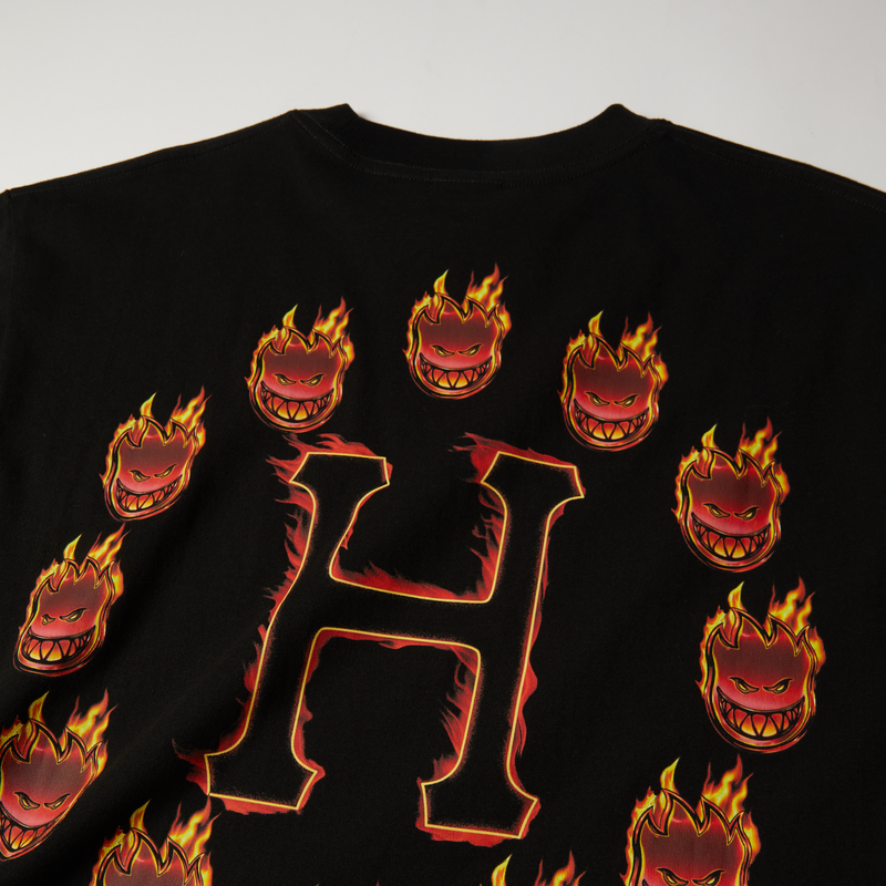 Huf Huf X Spitfire Flame Galaxies T-Shirt Black