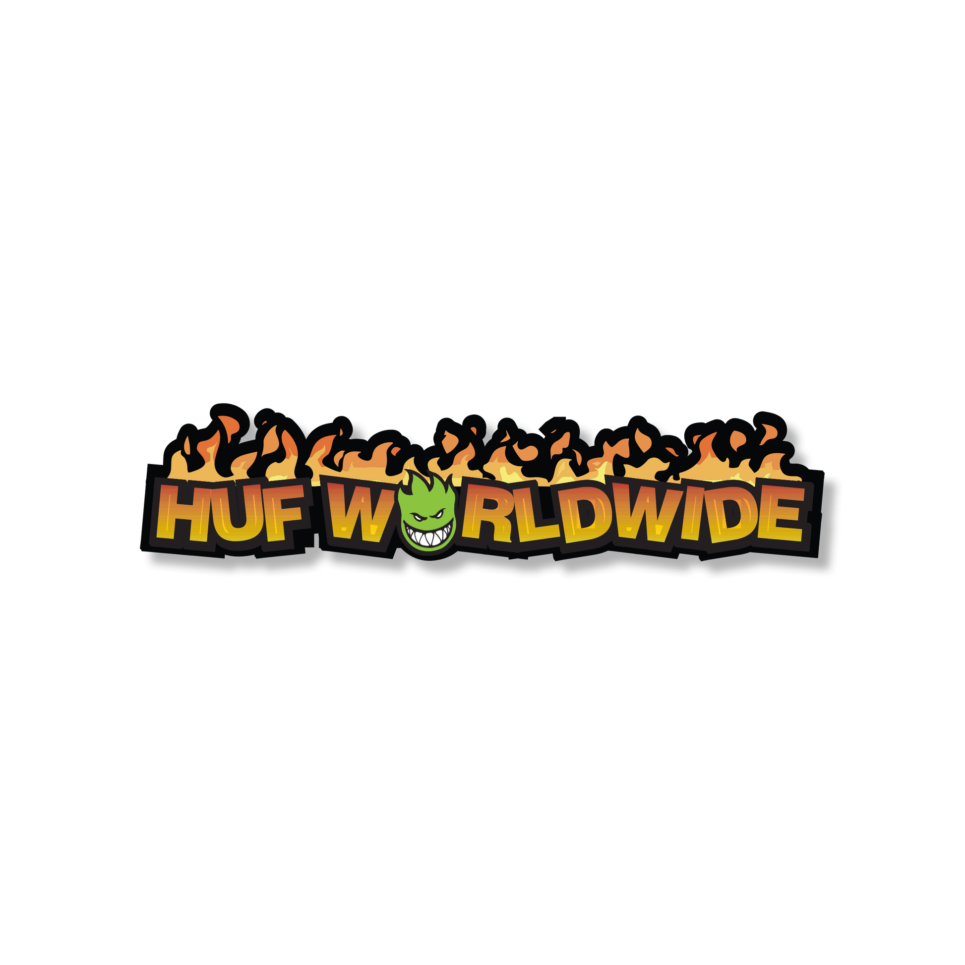 Huf Huf X Spitfire In Flames Sticker Multi