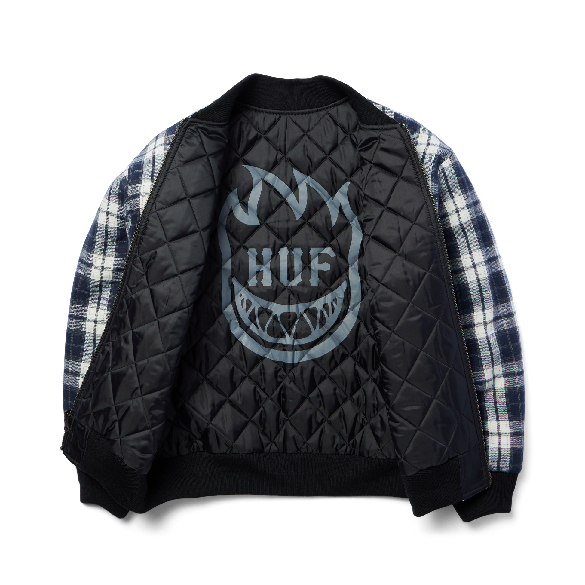 Huf Huf X Spitfire Reversible Plaid Jacket Navy/Black
