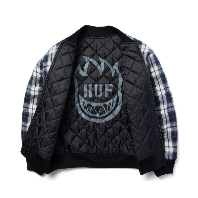 Huf Huf X Spitfire Reversible Plaid Jacket Navy/Black