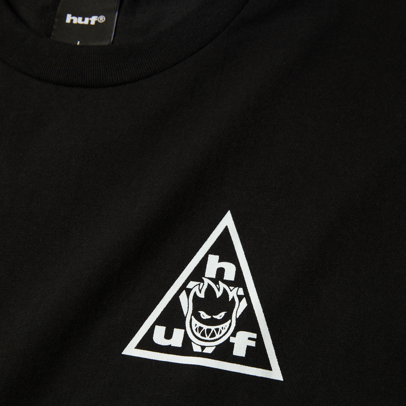 Huf Huf X Spitfire Sticker Triple Triangle T-Shirt Black