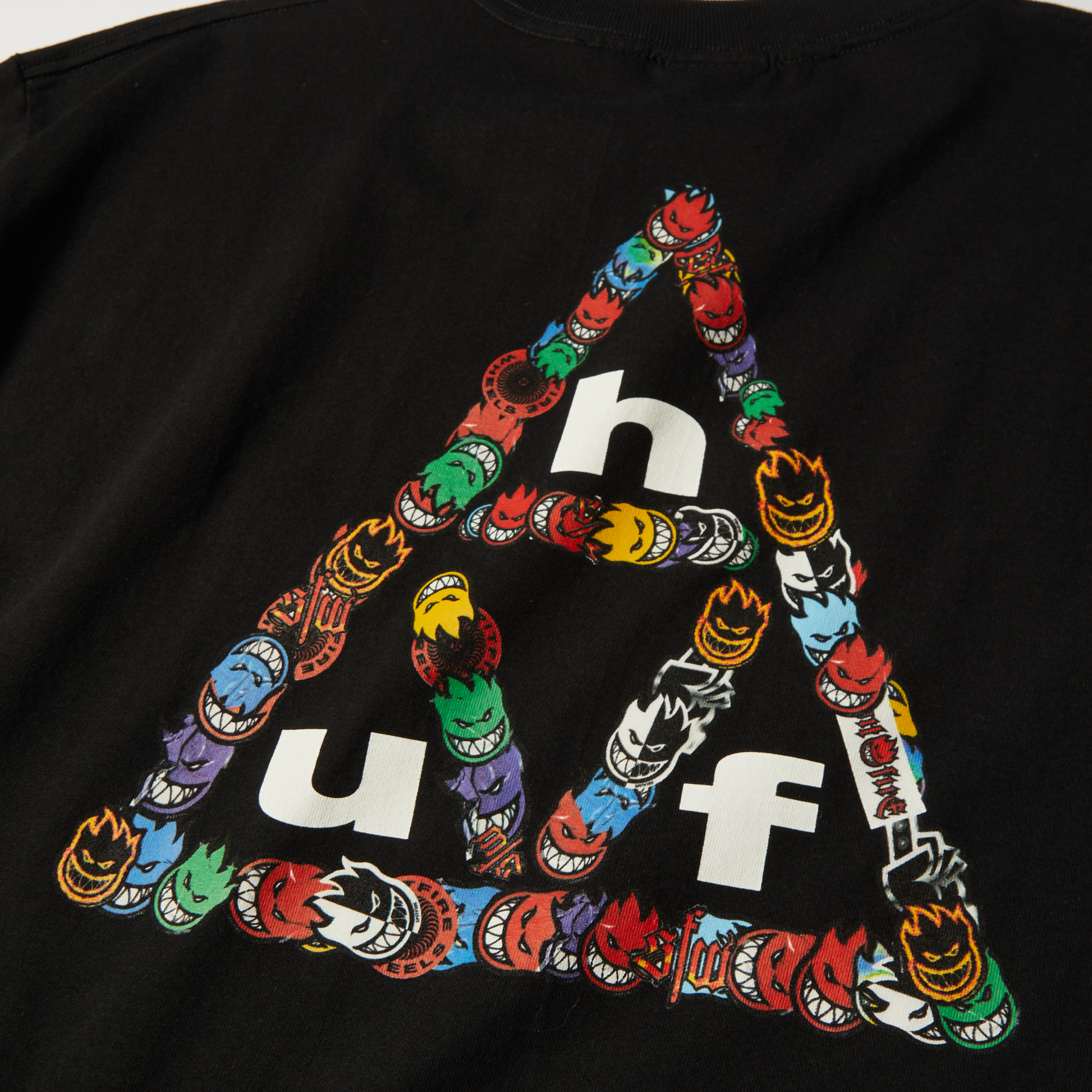 Huf Huf X Spitfire Sticker Triple Triangle T-Shirt Black