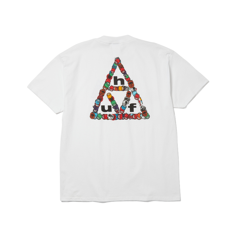 Huf Huf X Spitfire Sticker Triple Triangle T-Shirt White