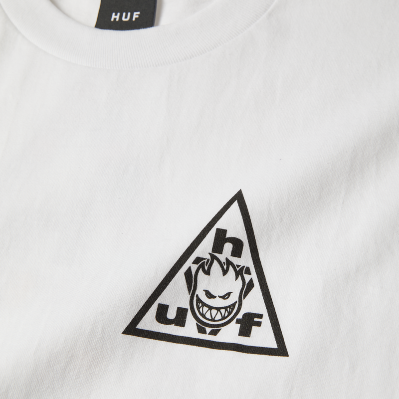 Huf Huf X Spitfire Sticker Triple Triangle T-Shirt White
