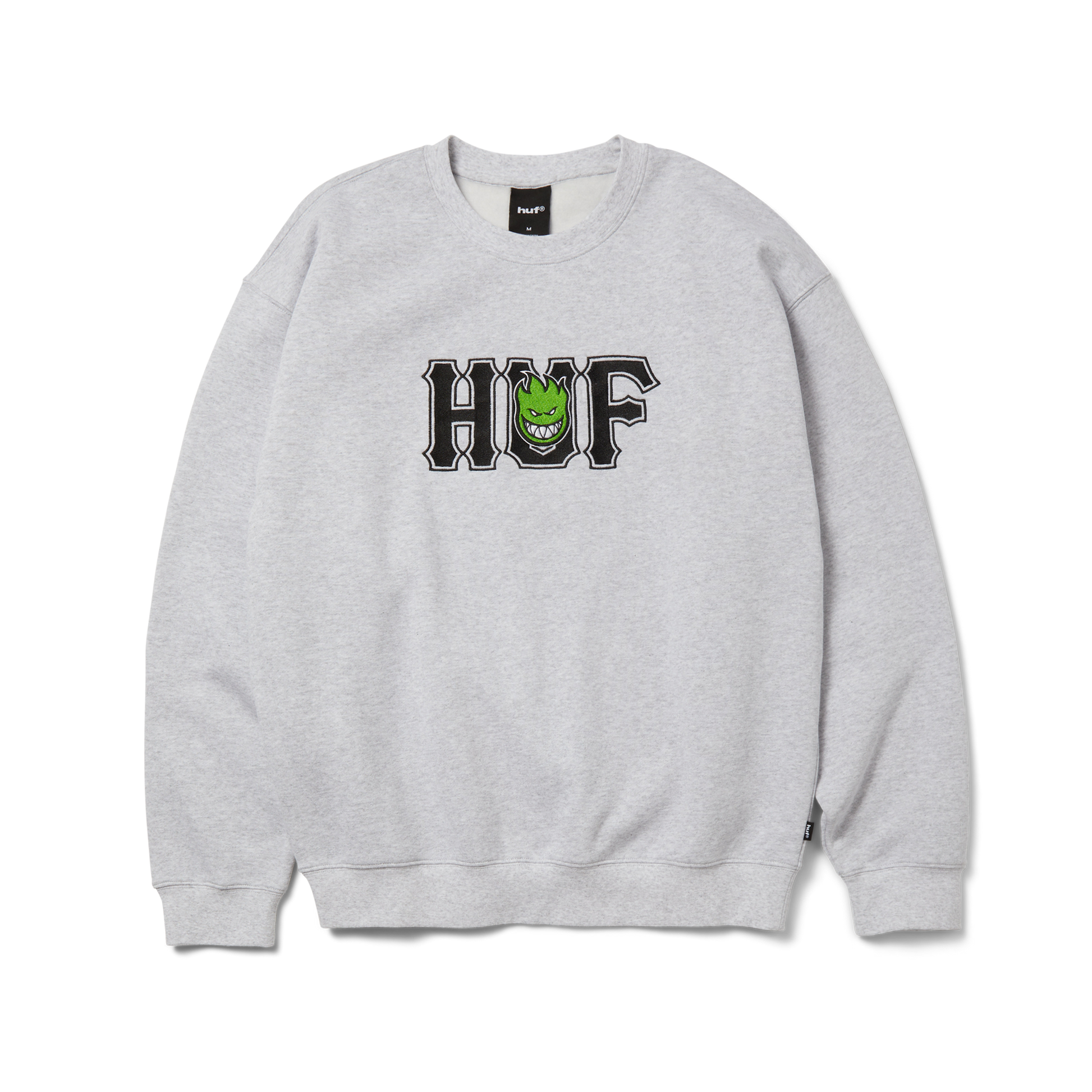 Huf Huf X Spitfire Union Crewneck Sweatshirt Heather Grey