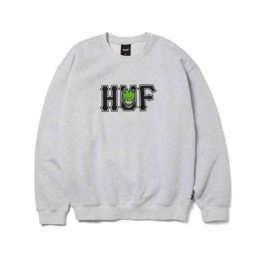 Huf Huf X Spitfire Union Crewneck Sweatshirt Heather Grey
