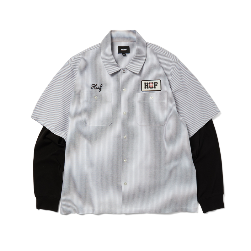Huf Huf X Spitfire Union Work Shirt Black/White