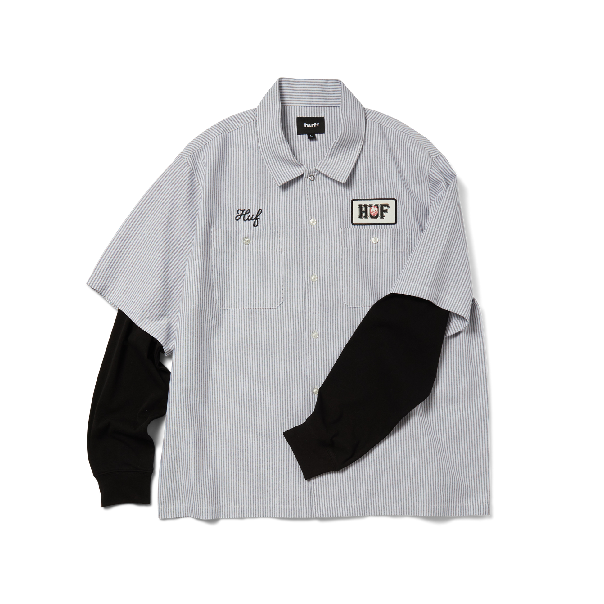 Huf Huf X Spitfire Union Work Shirt Black/White
