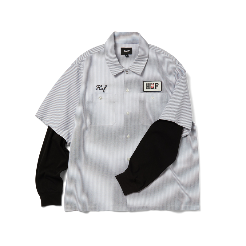Huf Huf X Spitfire Union Work Shirt Black/White