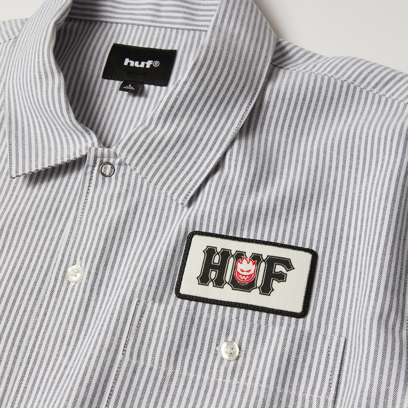 Huf Huf X Spitfire Union Work Shirt Black/White