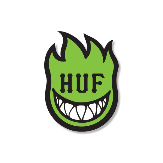 Huf Huf X Spitfire Xl Bighead Sticker Huf Green