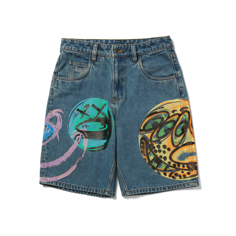 HUF Kenny Scharf Spray Guys Denim Short