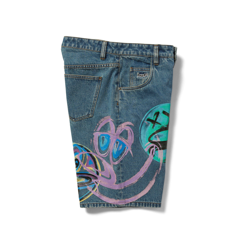 HUF Kenny Scharf Spray Guys Denim Short