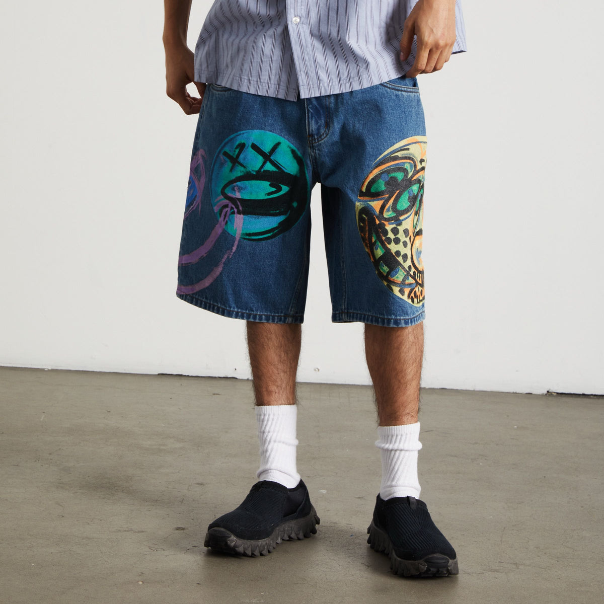 HUF Kenny Scharf Spray Guys Denim Short