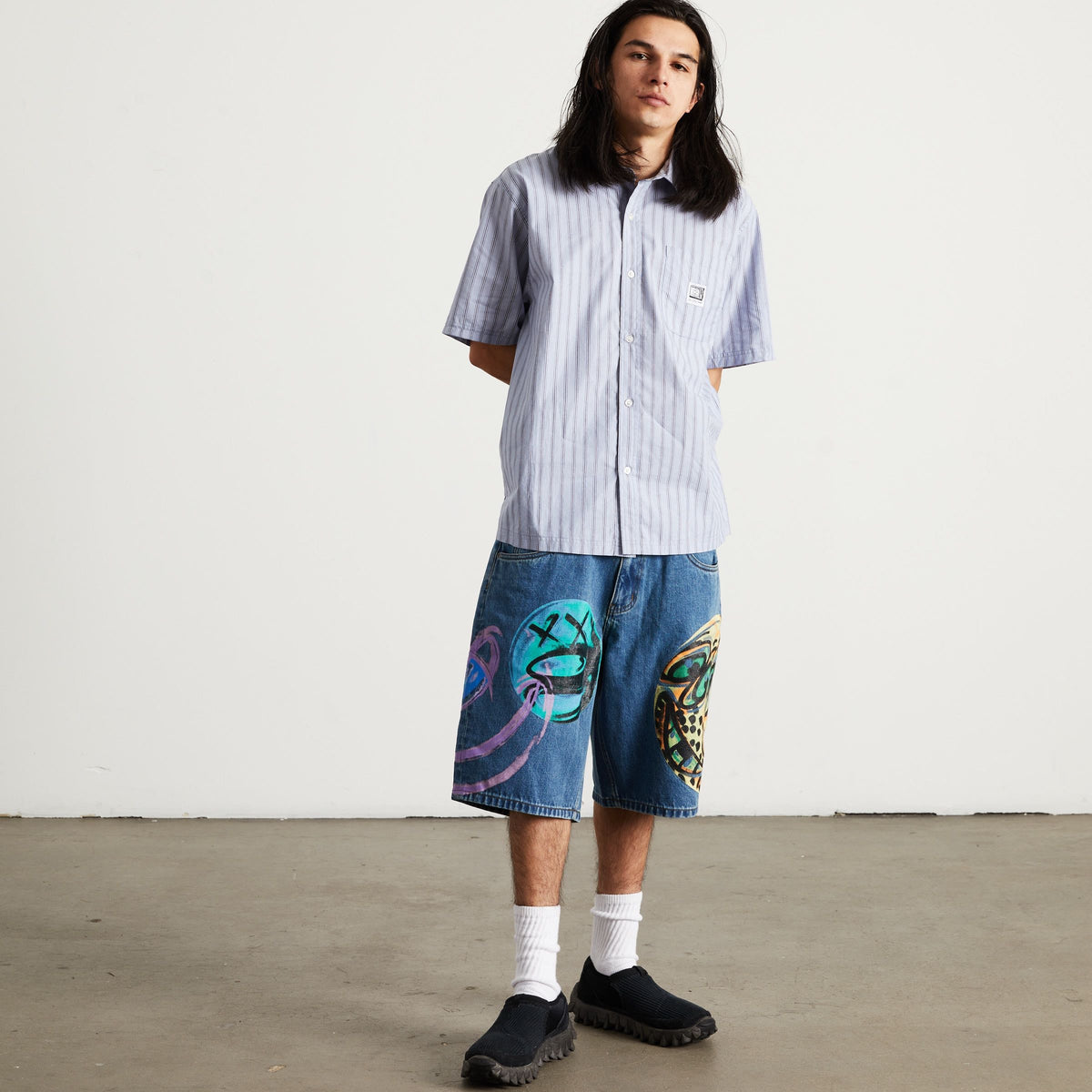 HUF Kenny Scharf Spray Guys Denim Short