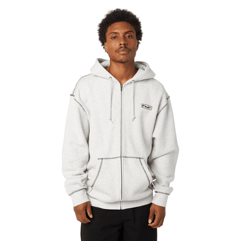 HUF Stretch Full-Zip Hoodie Ash