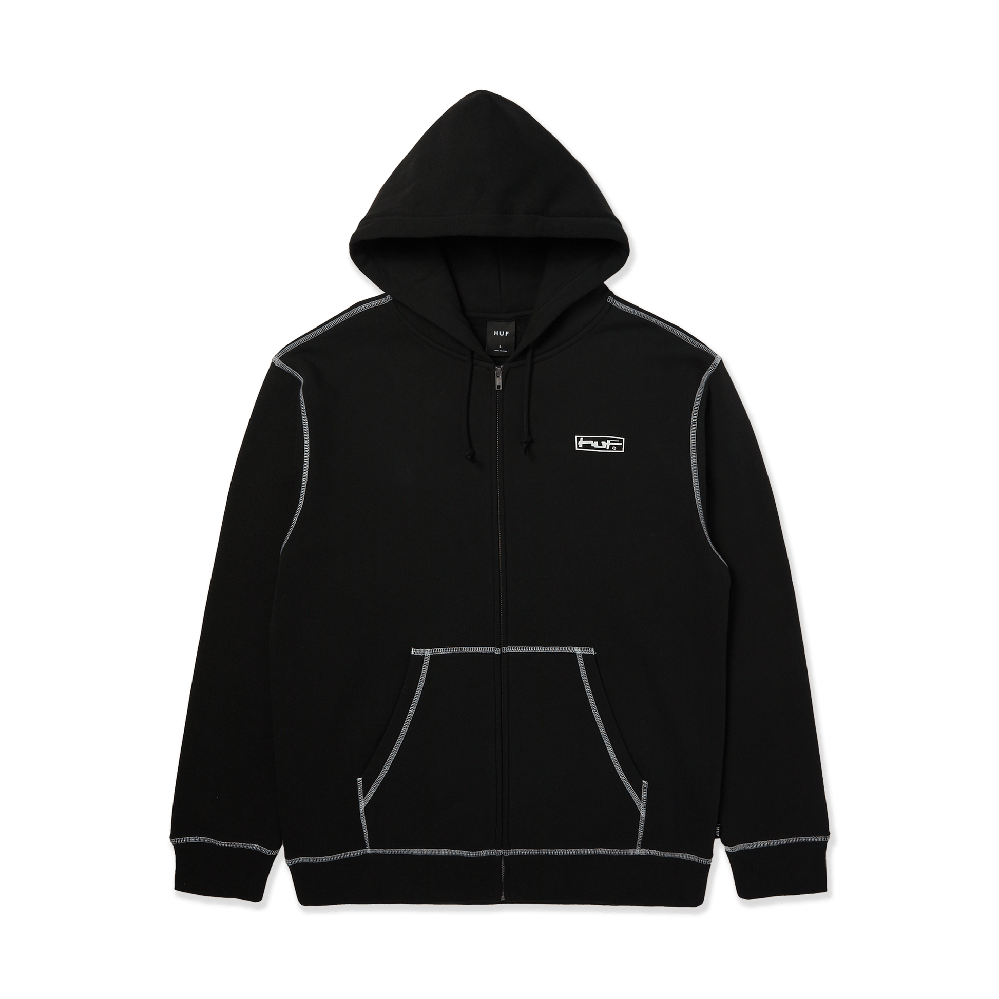 HUF Stretch Full-Zip Hoodie Black