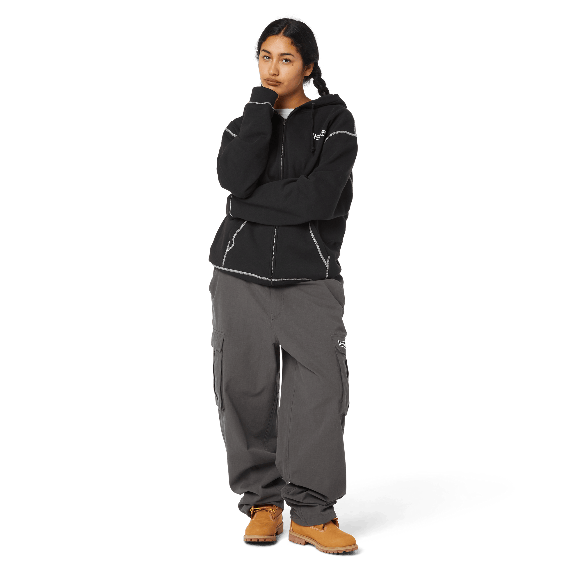 HUF Stretch Full-Zip Hoodie Black