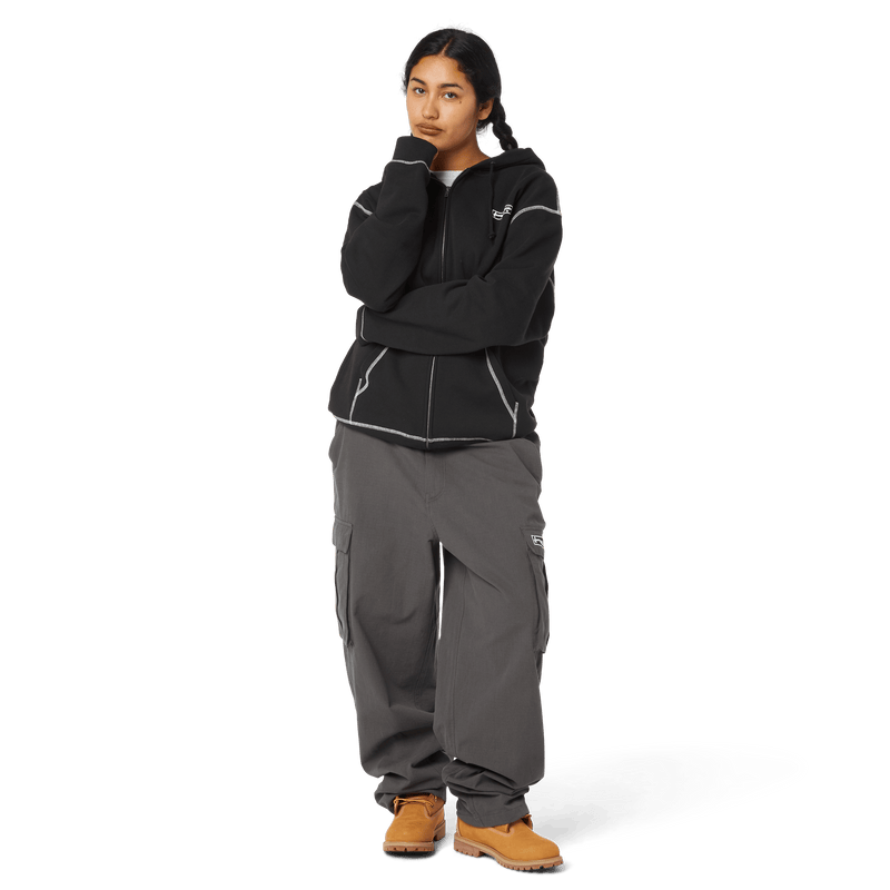 HUF Stretch Full-Zip Hoodie Black