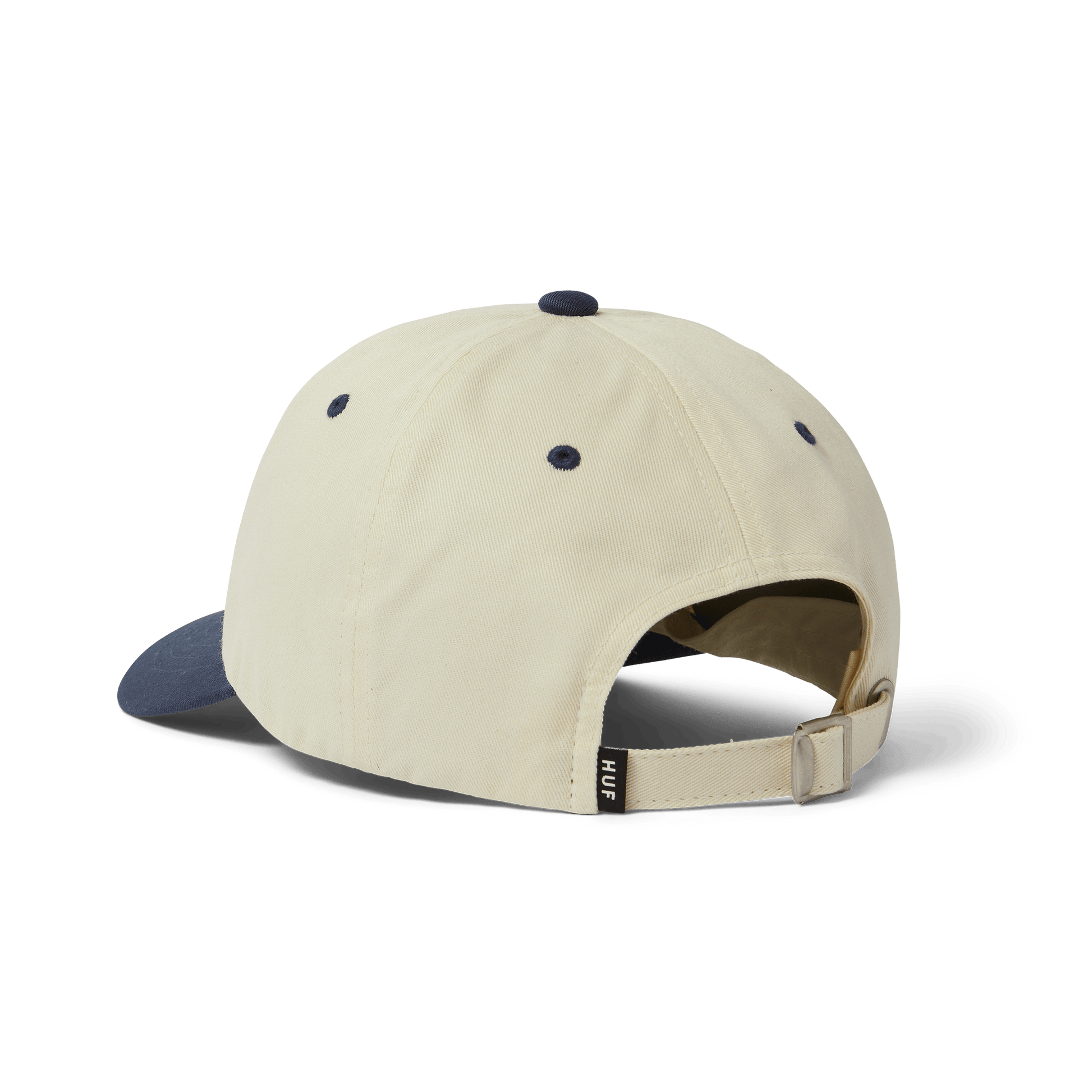 HUF Stretch Logo 6-Panel Curved Visor Hat Bleach