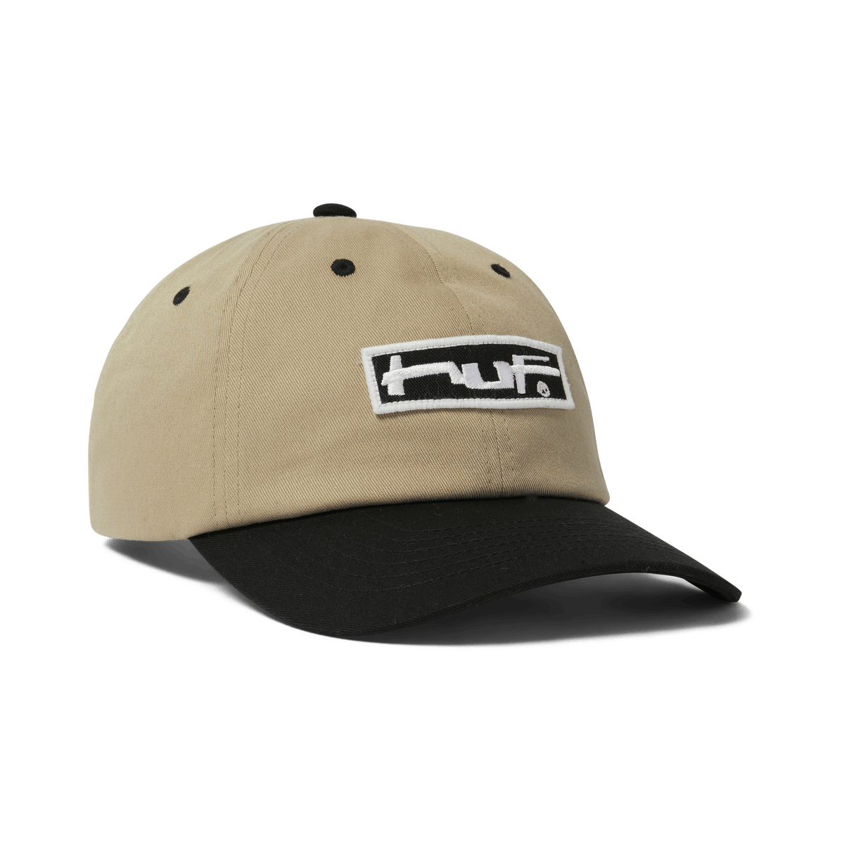HUF Stretch Logo 6-Panel Curved Visor Hat