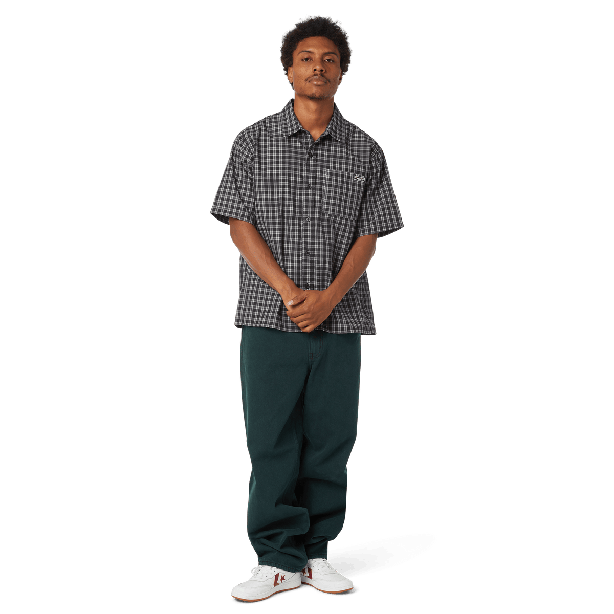 HUF Stretch Micro Plaid Shirt