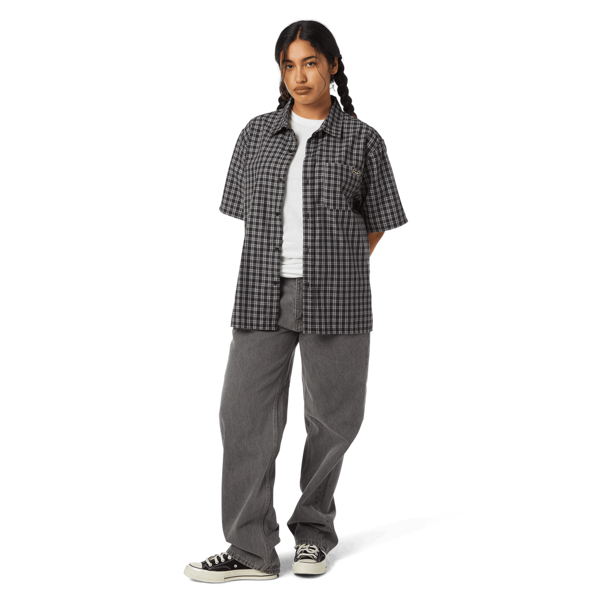 HUF Stretch Micro Plaid Shirt