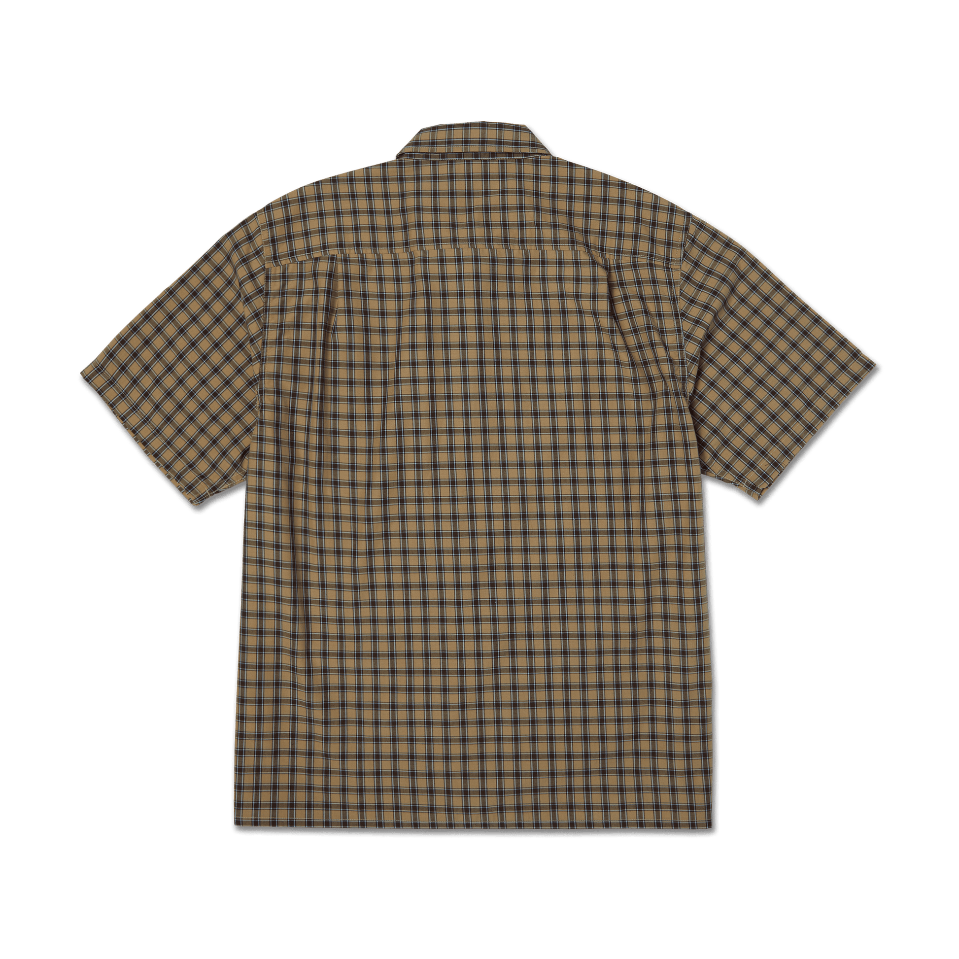 HUF Stretch Micro Plaid Shirt Clay