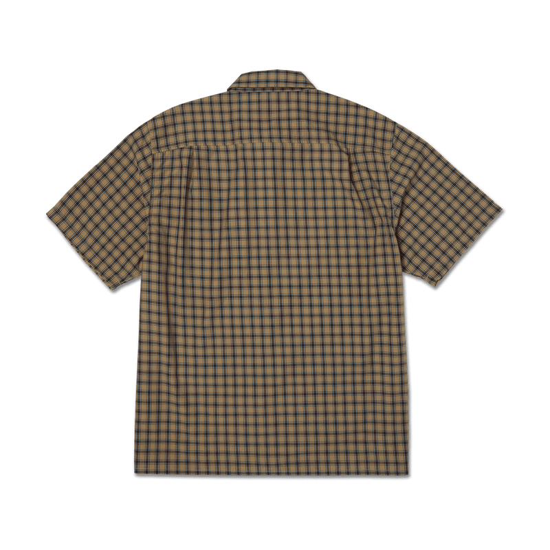HUF Stretch Micro Plaid Shirt Clay