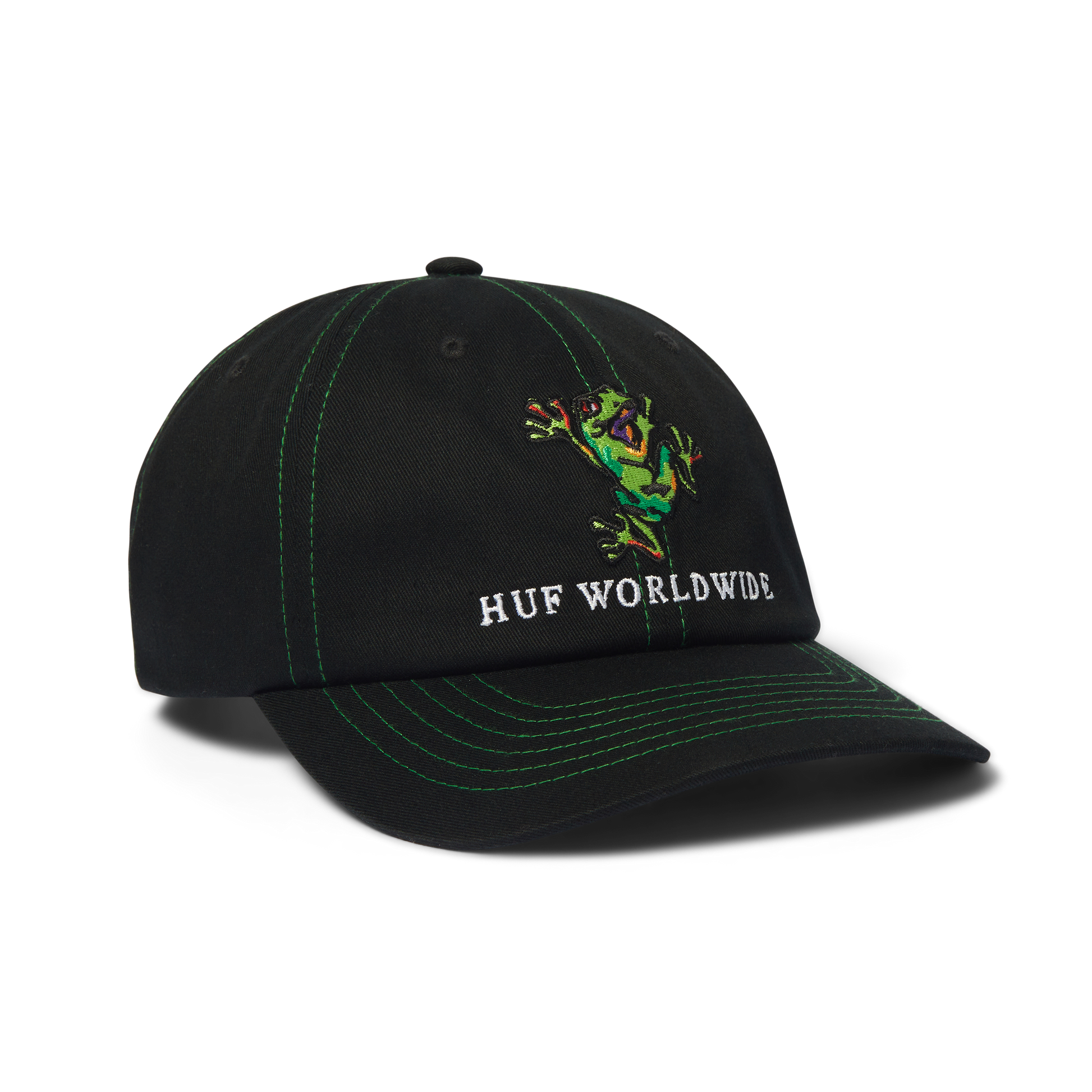 Huf Stuck On You 6-Panel Curved-Visor Hat Black