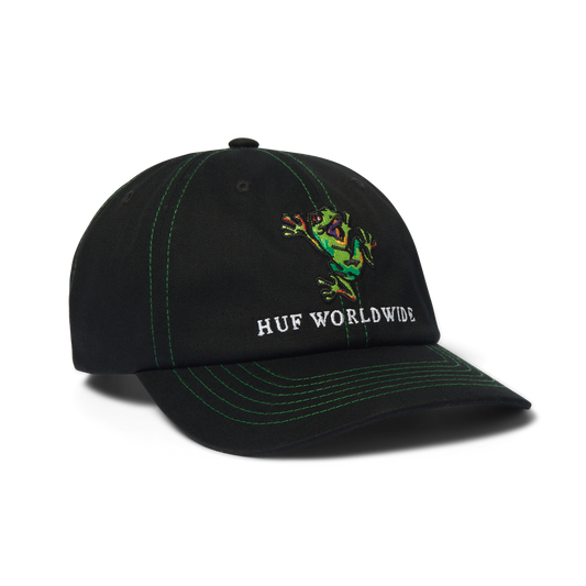 Huf Stuck On You 6-Panel Curved-Visor Hat Black