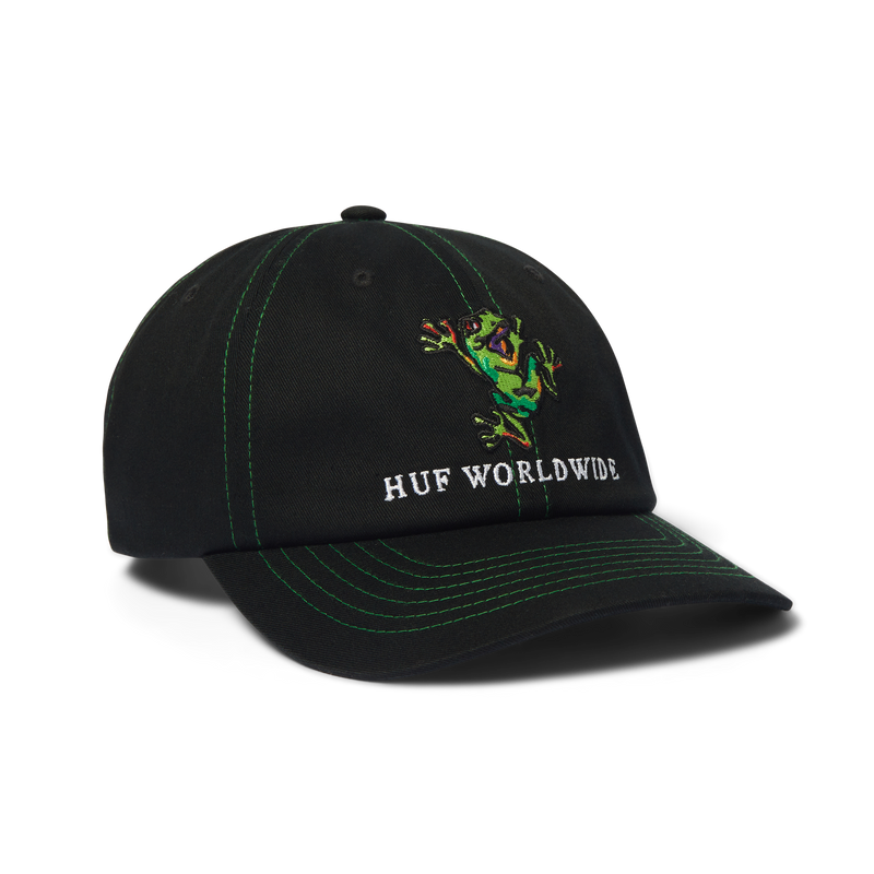 Huf Stuck On You 6-Panel Curved-Visor Hat Black