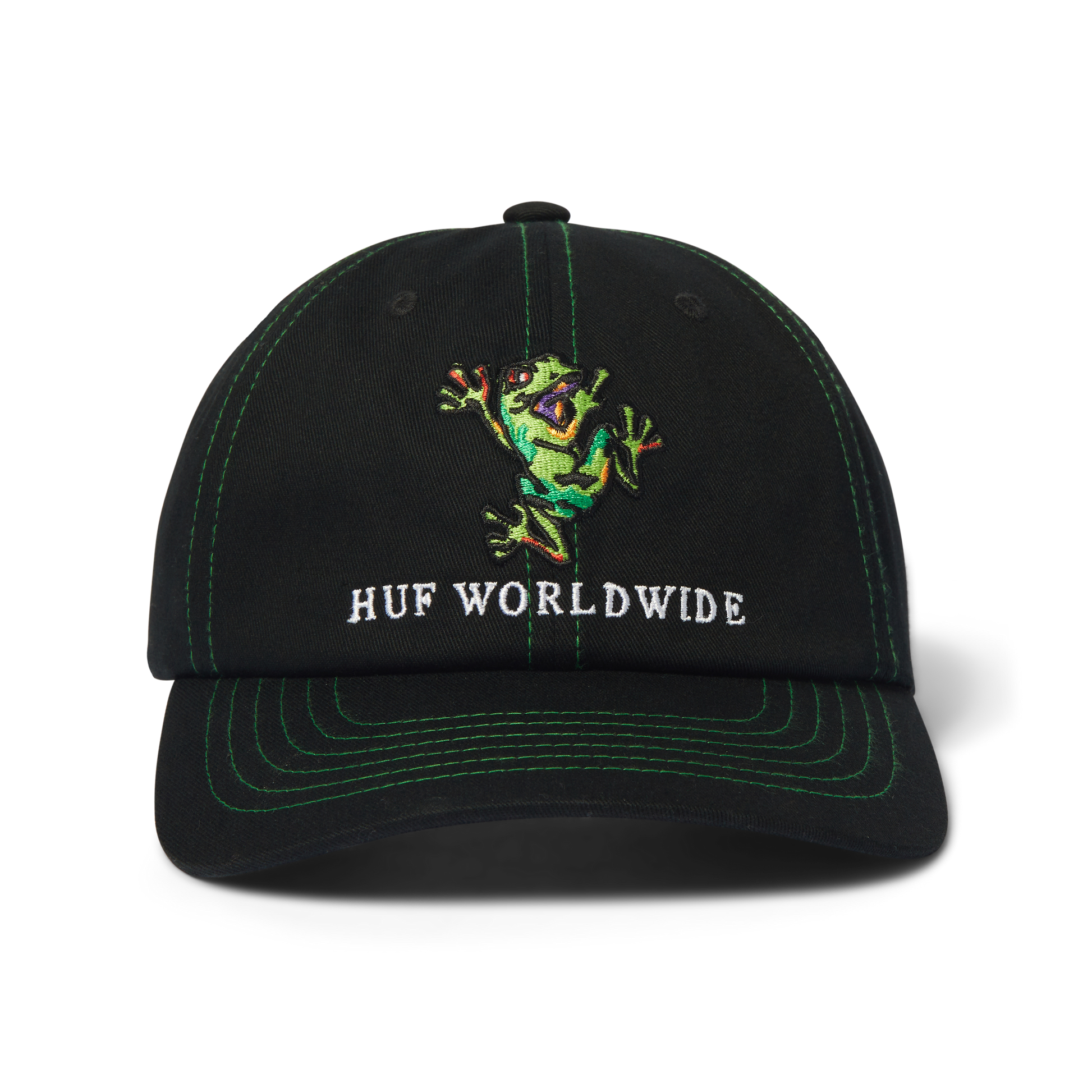 Huf Stuck On You 6-Panel Curved-Visor Hat Black