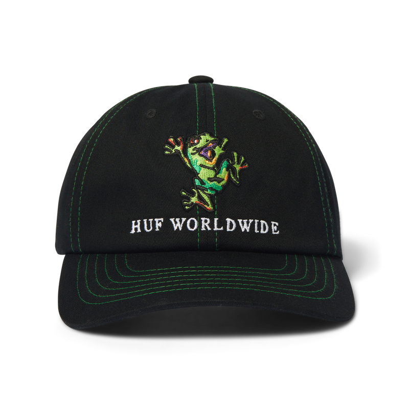 Huf Stuck On You 6-Panel Curved-Visor Hat Black