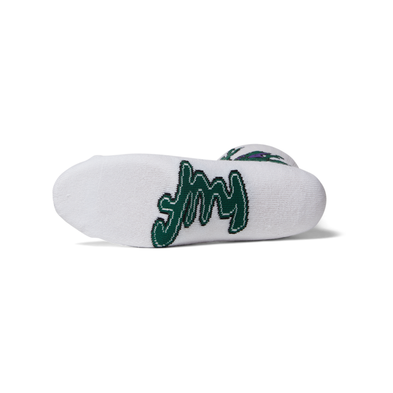 Huf Stuck On You Crew Sock White