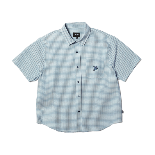 Huf Stuck On You Plaid Shirt Ice Blue