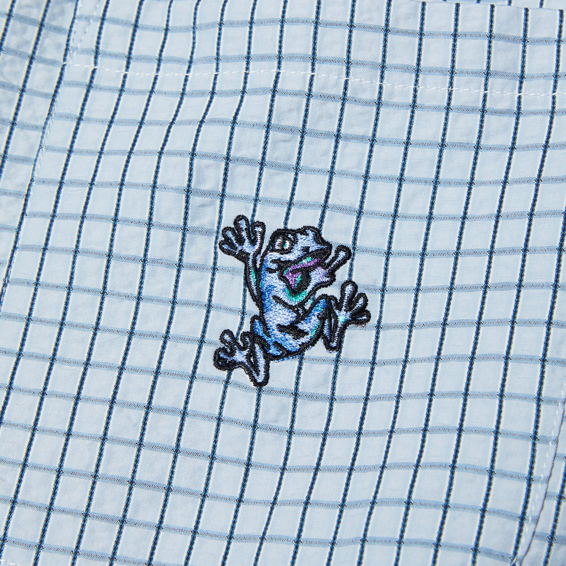 Huf Stuck On You Plaid Shirt Ice Blue
