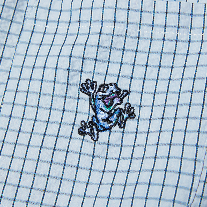 Huf Stuck On You Plaid Shirt Ice Blue