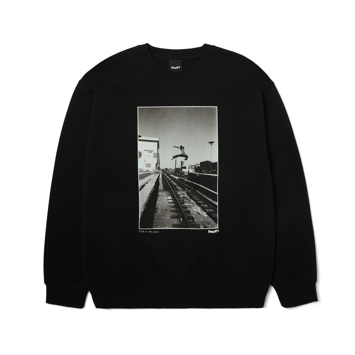 HUF Taking The Leap Crewneck Sweatshirt Black