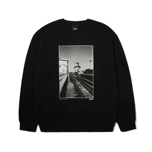 HUF Taking The Leap Crewneck Sweatshirt Black
